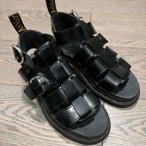 Dr. Martens Black Gladiator Platform Women’s Sandals
